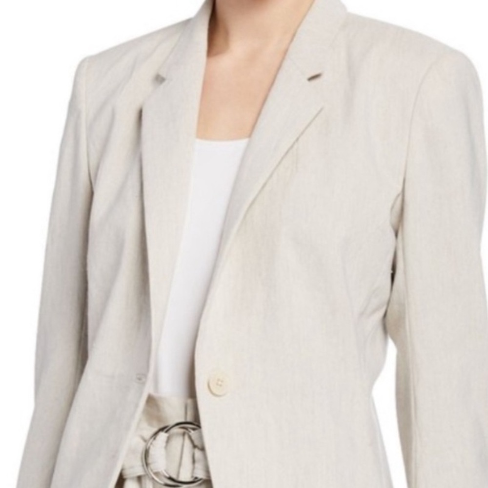 Elie Tahari Size 14 Linen Blazer